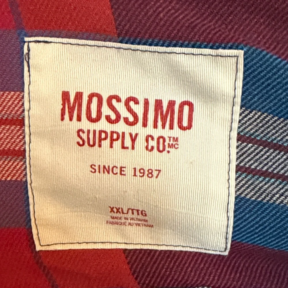 Mossimo Supply Co. Red and Blue Plaid Shirt - Picture 4 of 5